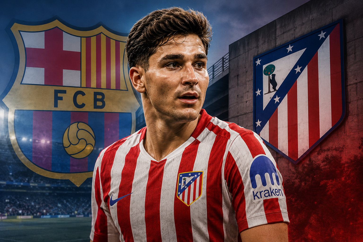 Julián Álvarez entre el FC Barcelona y el Atlético de Madrid