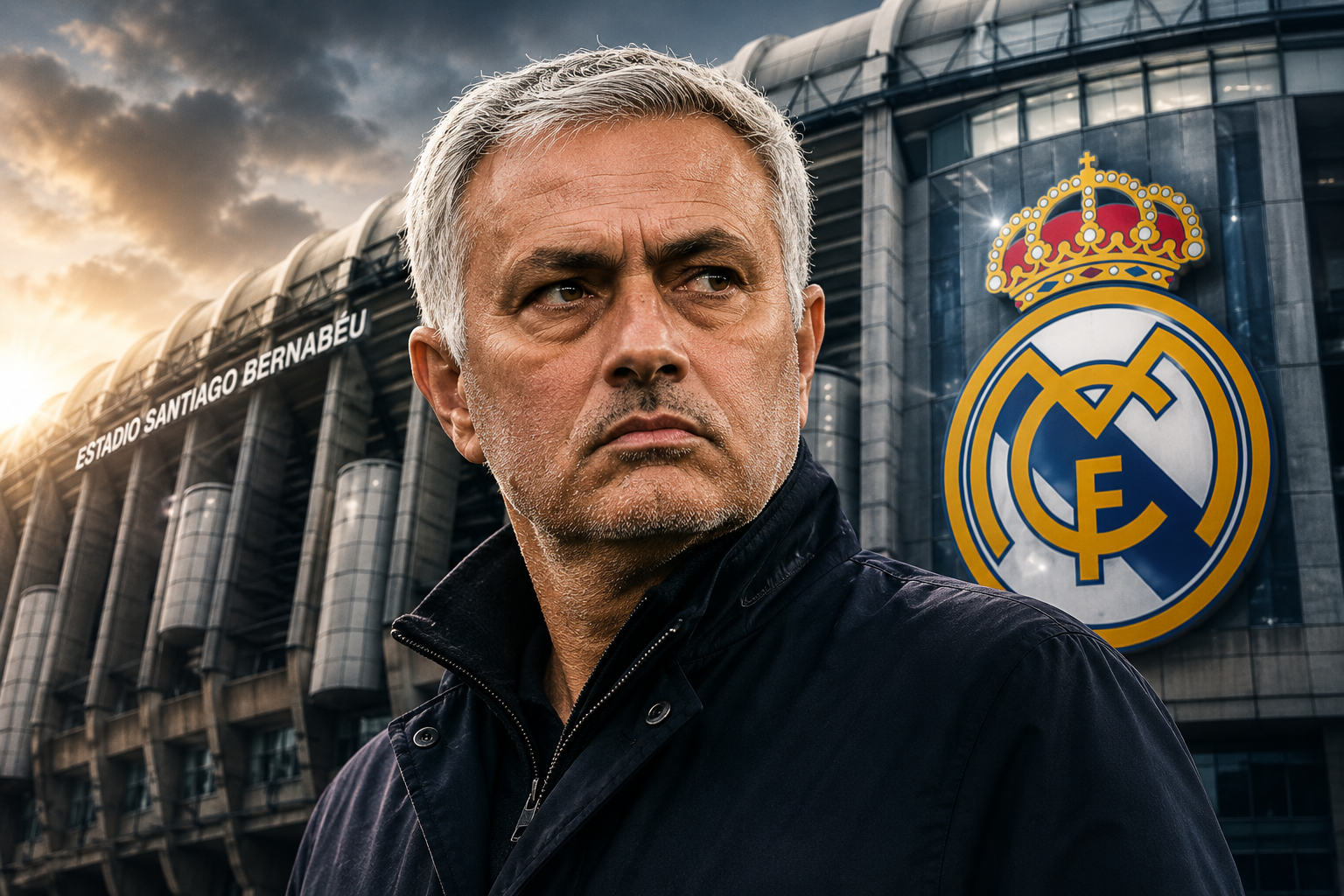 José Mourinho frente al Santiago Bernabéu en su regreso al Real Madrid